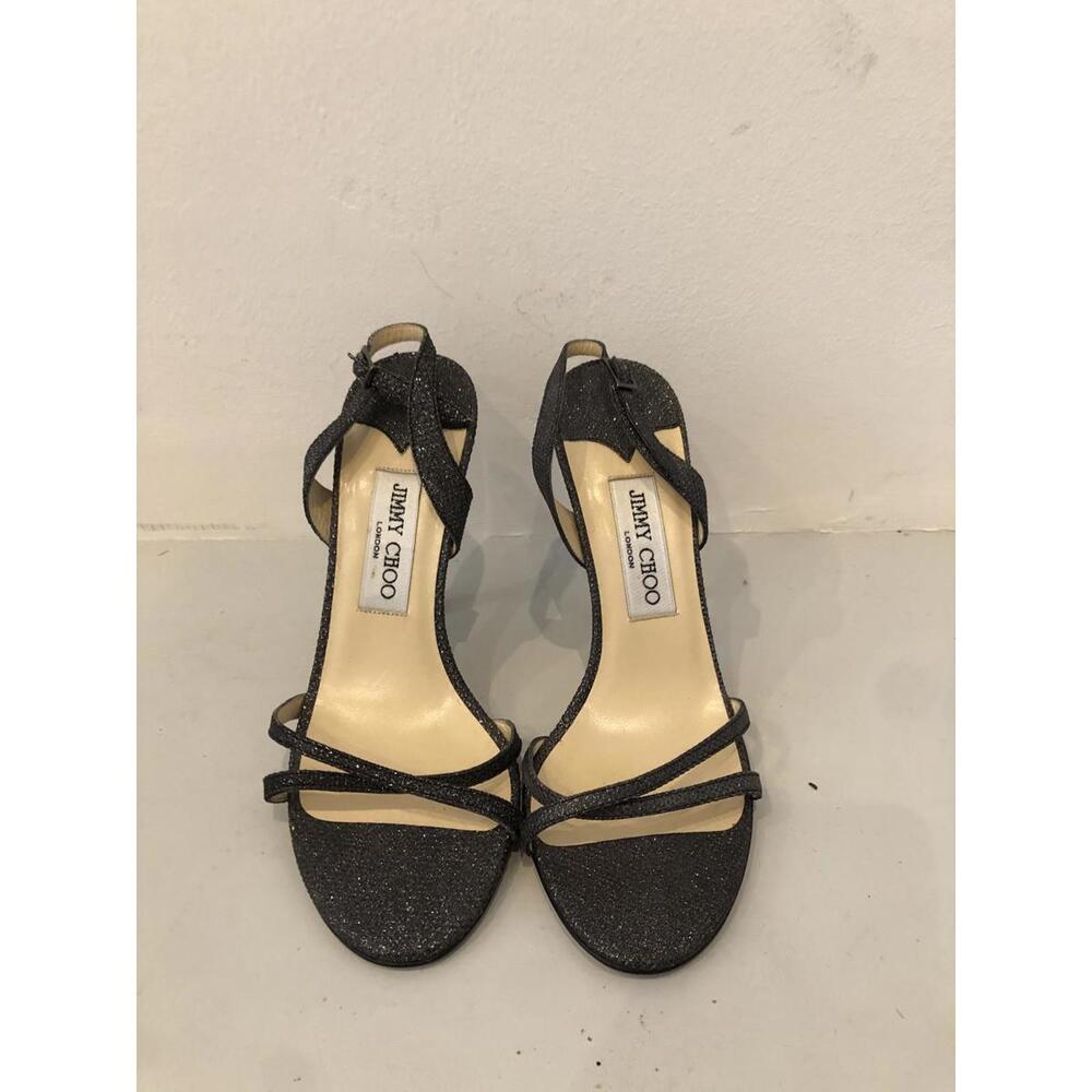 Strappy High Heels - Elegant Glitter Design